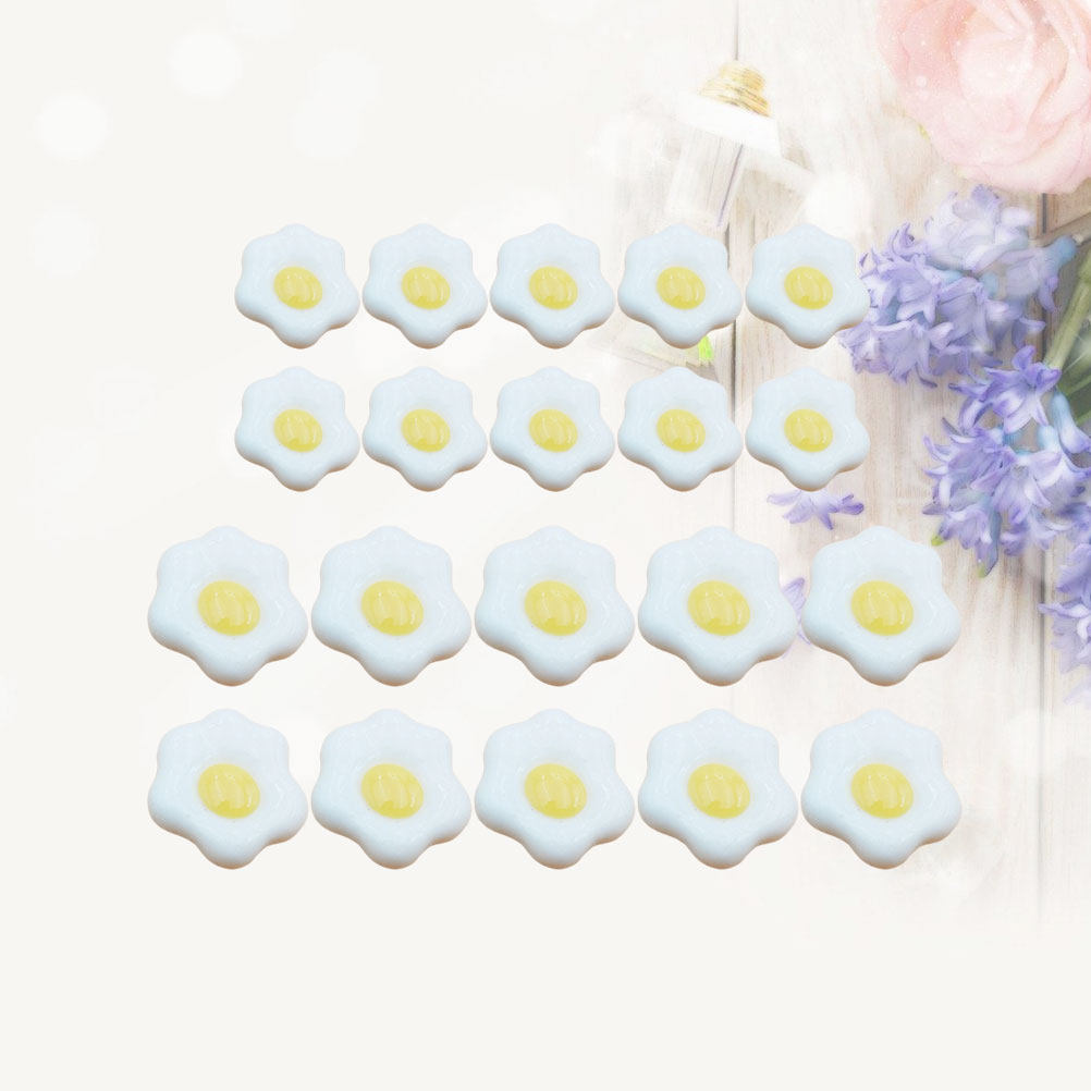 20Pcs Simulated Poached Egg Re - огляд і ціна Resin Craft Material