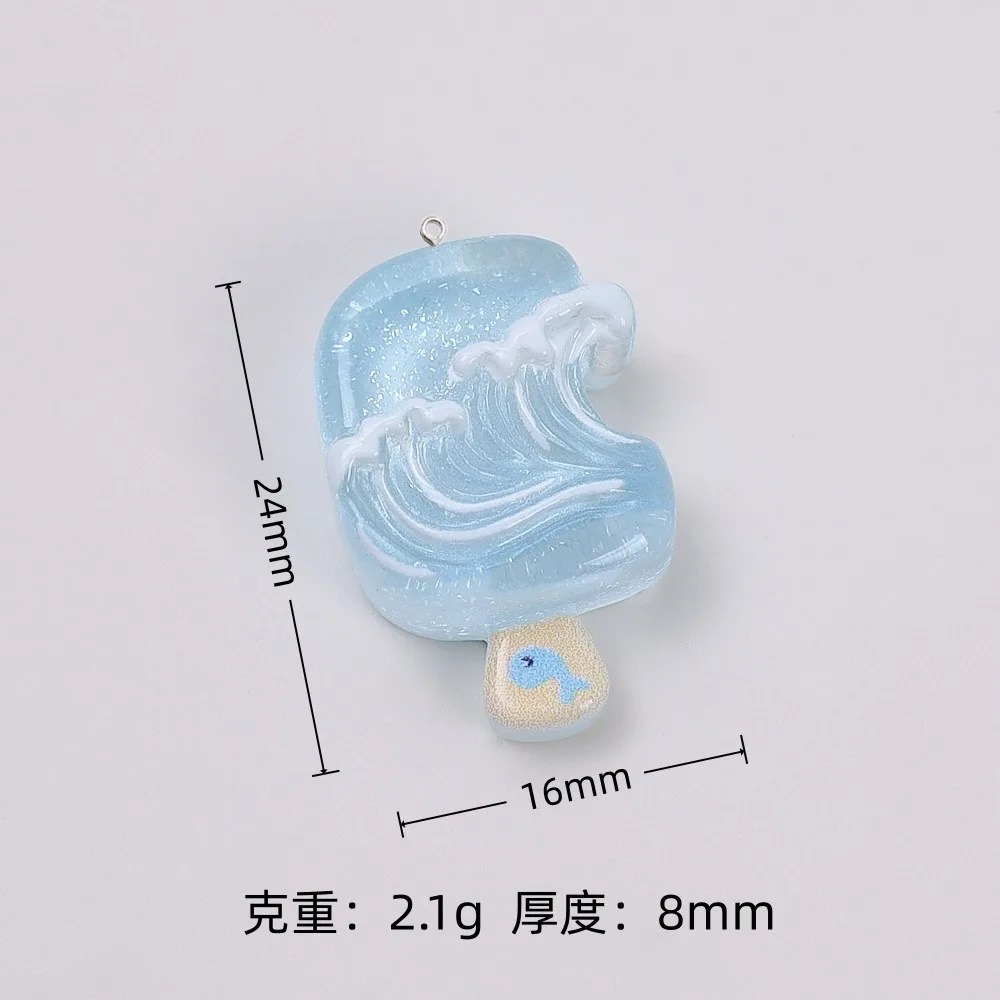 10Pcs Kawaii Summer Popsicle R - огляд і ціна Resin Craft Material